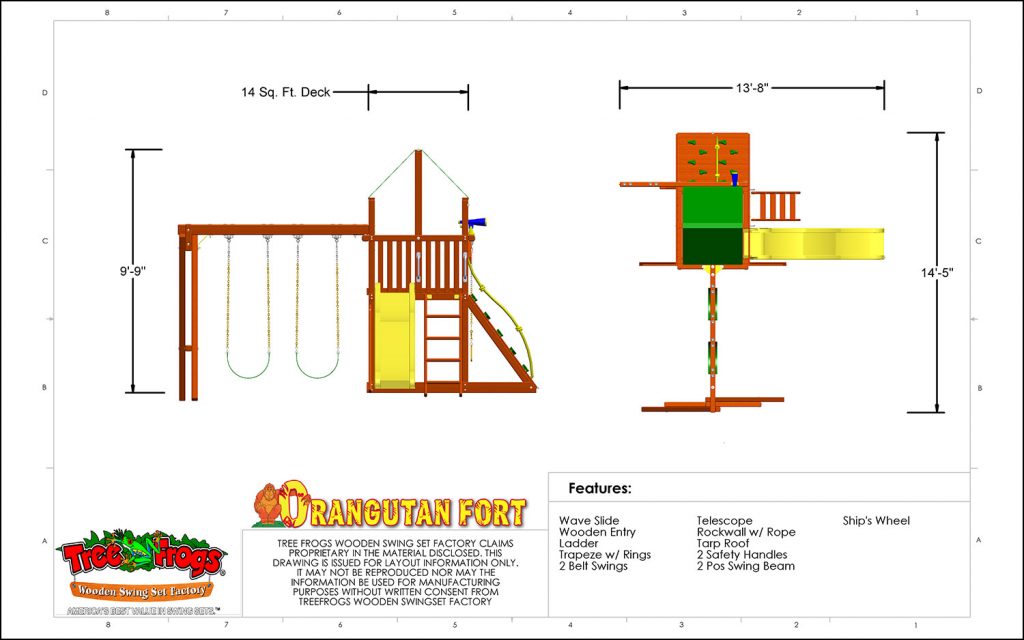 Easy Swing Set Drawing