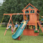 Parrot Island Fort XL w/ Wood Roof, Treehouse Panels & Playhouse Panels