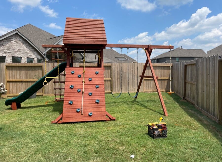 Parrot Island Playcenter XL with Treehouse Panels Installed 5