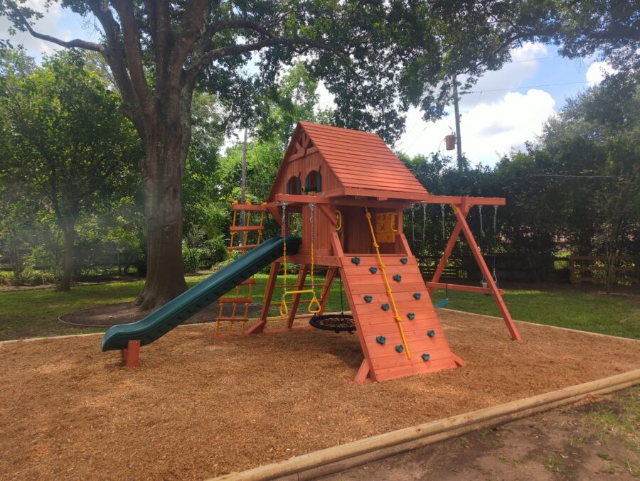 Parrot Island Playcenter XL with Treehouse Panels Installed 7