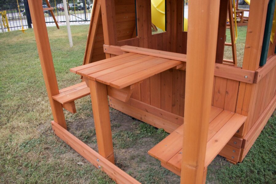 Parrot Island Fort w/Wood Roof, Snack Bar & Playhouse Panels